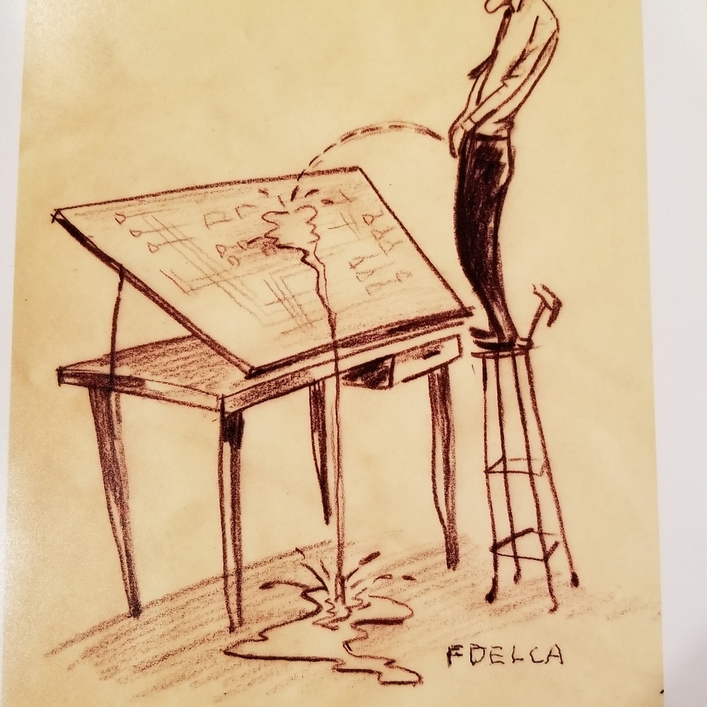 Ella's Creative Sketch - Black on Tan